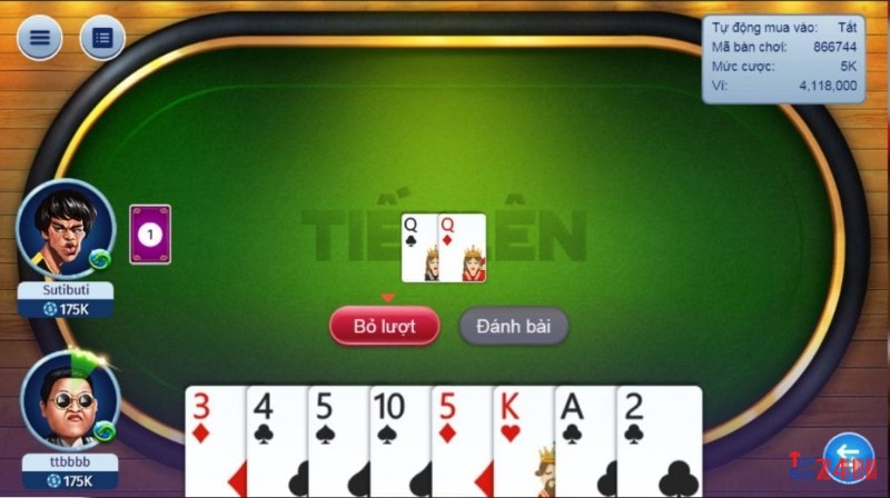 Trải nghiệm cùng game đánh bài không cần mạng Tiến lên