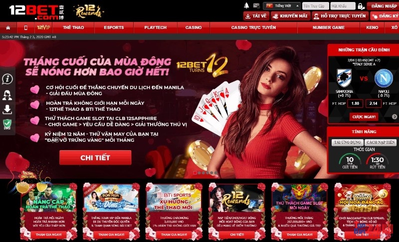 Giải trí đánh bài trực tiếp trên mạng tại 12Bet