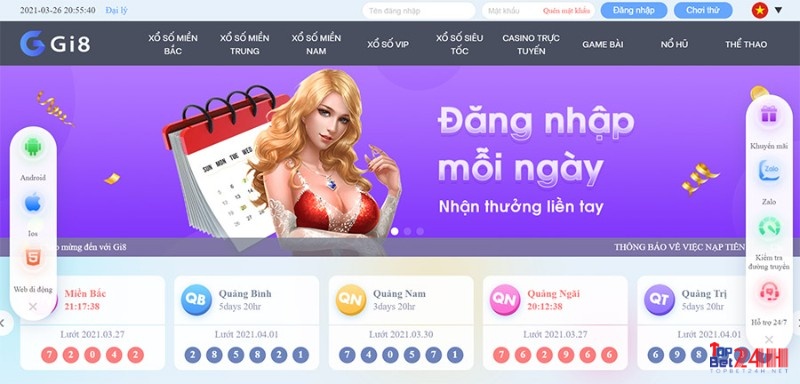 Chơi game loto online hấp dẫn cùng kênh giải trí Gi88