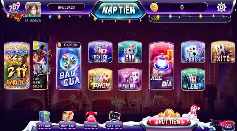 Cách tải game đánh bài đổi thưởng 789 Club sẽ được chơi nhiều game bài