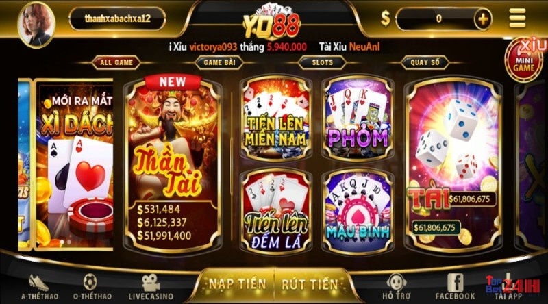 Hệ thống game vip đổi thưởng tại Yo88