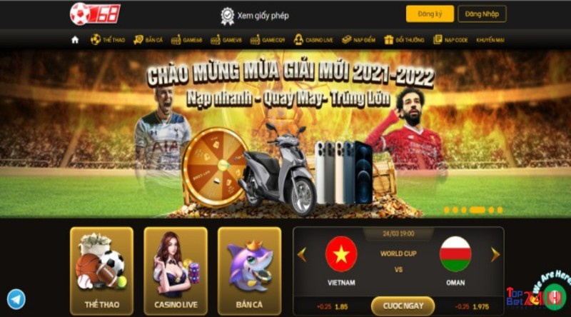 Giao diện Bet Bong68 vn đẹp hiện đại thao tác dễ dàng