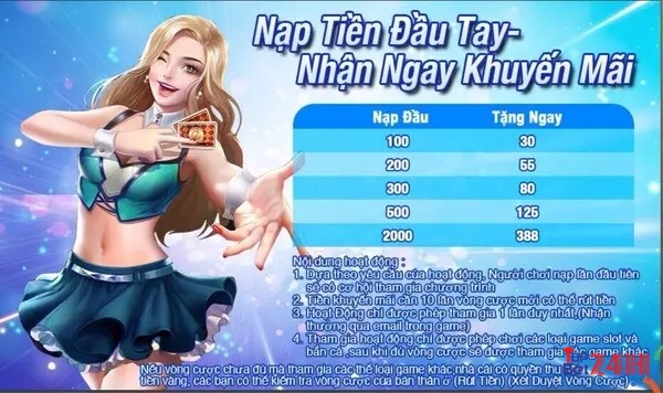 Thưởng nạp lần đầu tại CFun68