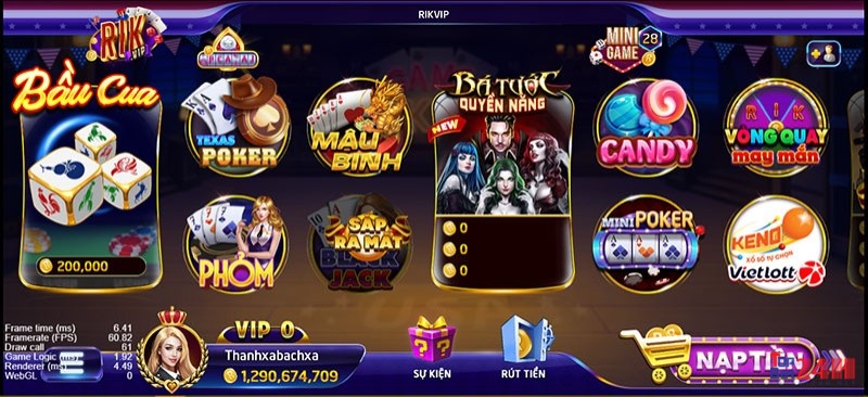 RikVIP được mệnh danh là game bài đổi thưởng đại gia, mang phong cách Mỹ