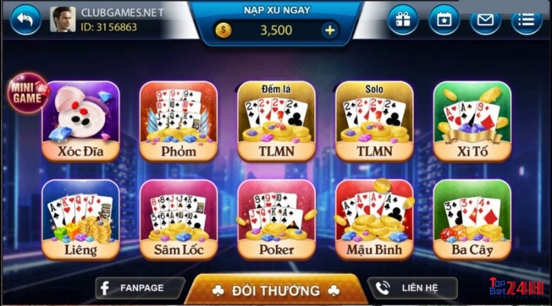 Một số game đánh bài trực tuyến hay nhất tại su 500 game bai doi thuong ios