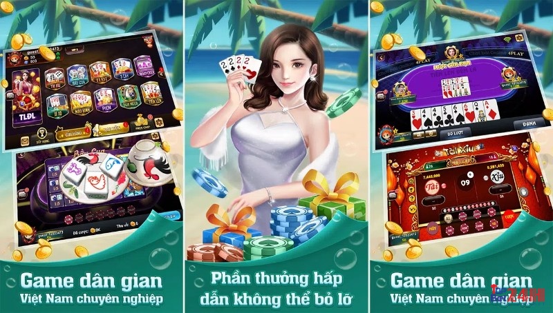 Tải game đánh bài miễn phí siêu đơn giản cùng hệ thống 4Play