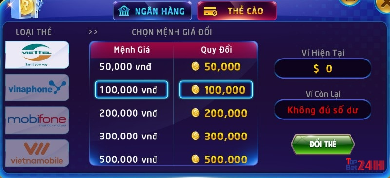 Game bài đổi thẻ điện thoại - Hình thức cá cược hàng đầu