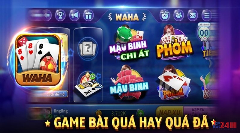 Kho game bài đổi bật tại Waha game bai