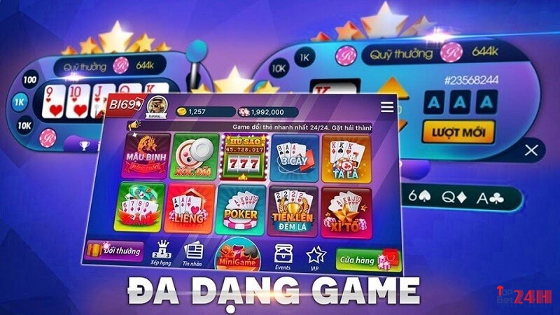 Kho game đánh bài đa dạng