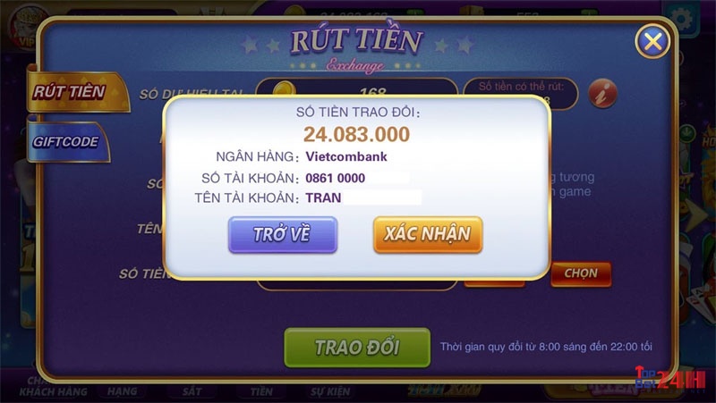 Rút về bội tiền với game tiền thật