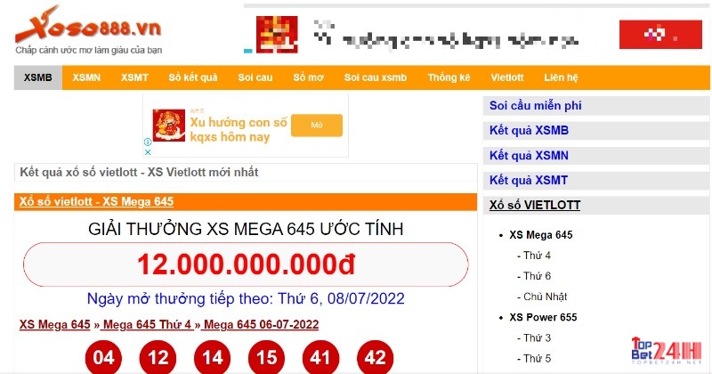 Phần kết quả Vietlott trên Ketqua888 vô cùng trực quan và sinh động