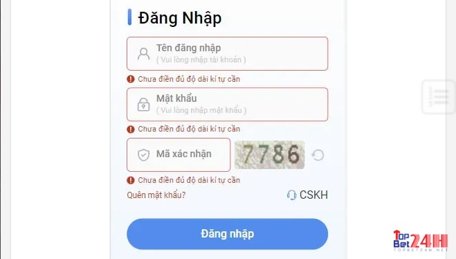 Cách đăng nhập chi tiết