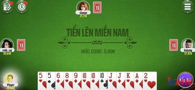 Tiến lên online là một trong những tựa đánh bài đầu tiên tại các cổng game đổi thưởng