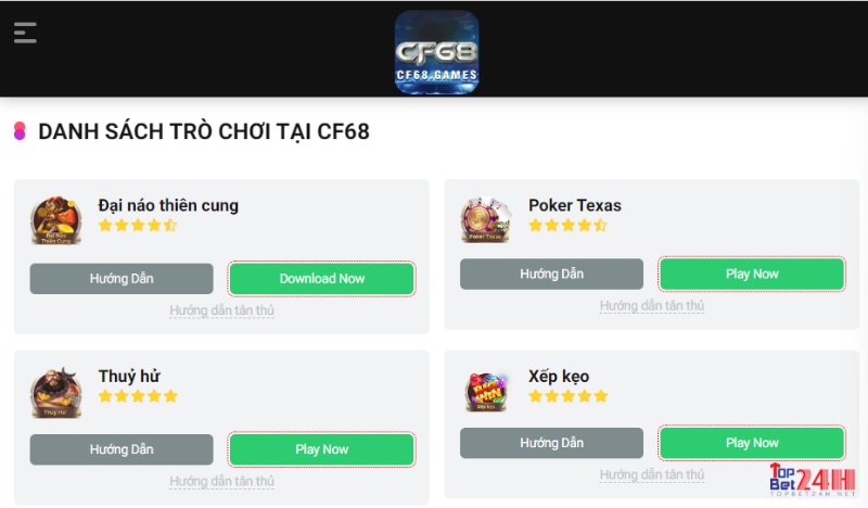 Tải game vô cùng đơn giản ở trang chu CF