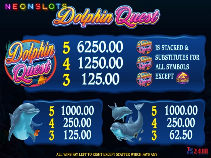 Các biểu tượng Game DOLPHIN QUEST không phải là các khối hoặc hình tròn 