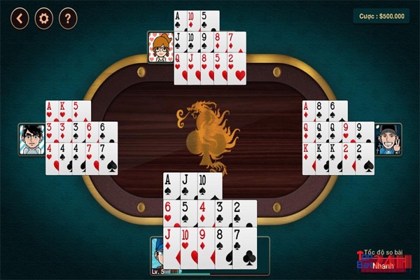 Xem xét bộ bài để sắp xếp tranh tình trạng Binh lủng là gì trong chơi game bài Mậu Binh