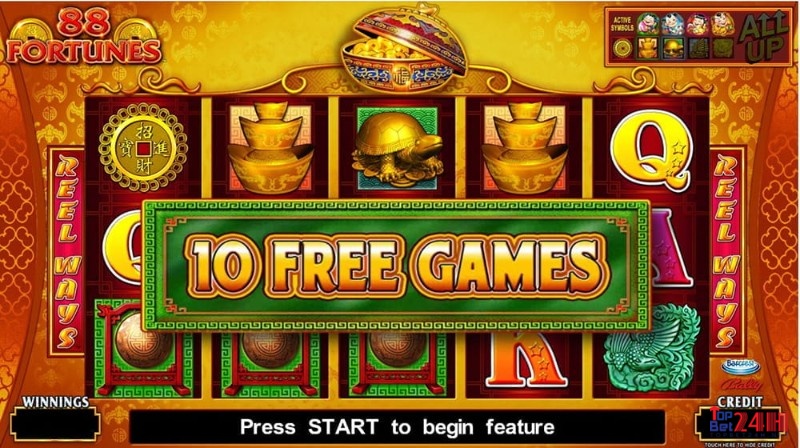 Tính năng vòng quay miễn phí trong Game 88 Fortunes