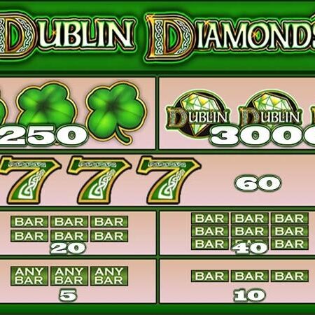 Game DIAMONDS OF DUBLIN: slot game về chủ đề kim cương