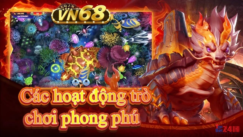 Điểm thu hút của cổng game vn68 bắn cá