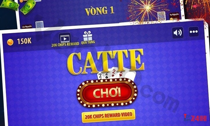 cách chơi bài catte quy định người đánh vòng 1 đầu tiên sẽ là chủ bàn