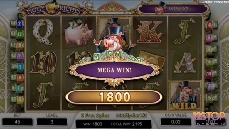 MEGA WIN là điều thường thấy khi chơi slot này