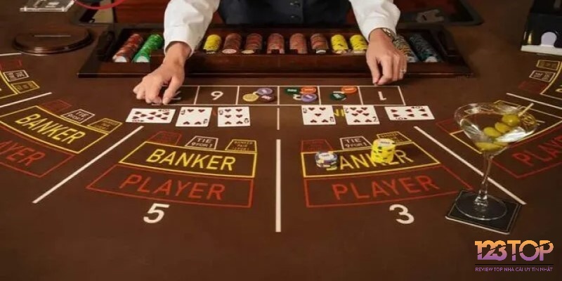 Game bài baccarat phân tích 3 cửa banker player và tie đặt cược 