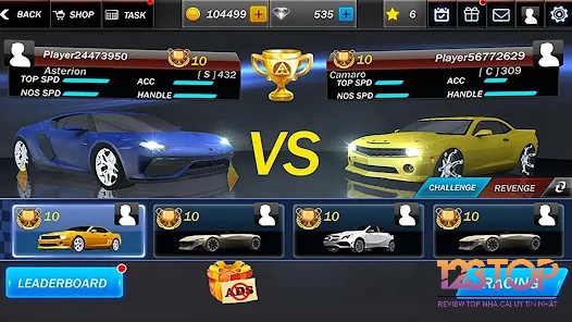 Chế độ chơi 1vs1 trong Street Racing 3D