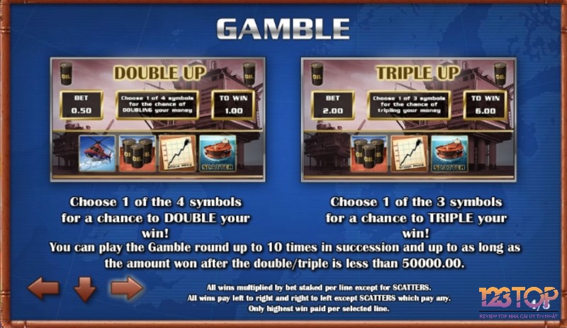 Vòng Gamble giúp bạn có cơ hội x2, x3 tiền thưởng