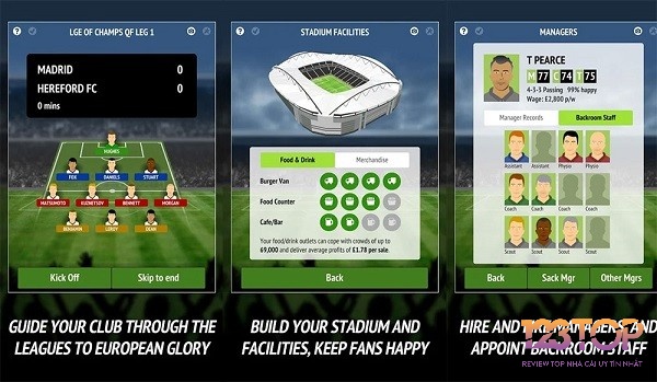 Game Football Chairman Pro là tựa game quản lí bóng đá trên thiết bị di động khai thác nhiều khía cạnh mới mẻ