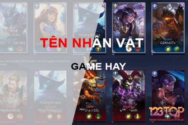 Những tên hay trong game dành cho nam